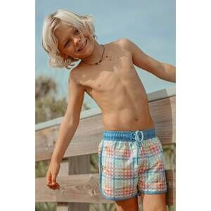NEW INDIE BLUE surf short in plaid